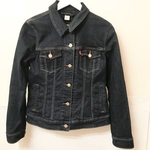 LEVI’S Dark Denim Jean Trucker Jacket - L